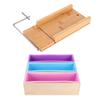 1200ml Stampo in Silicone per Fare Sapone Fai da Te Set Scatola di Legno Taglierino Manuale per Sapone con Scala Strumento da Cucina