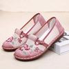 New Old Beijing Cloth Shoes Women's Breathable Mesh Ethnic Style Embroidered Shoes Middle-aged and Elderly Soles Sandals Mother Shoes