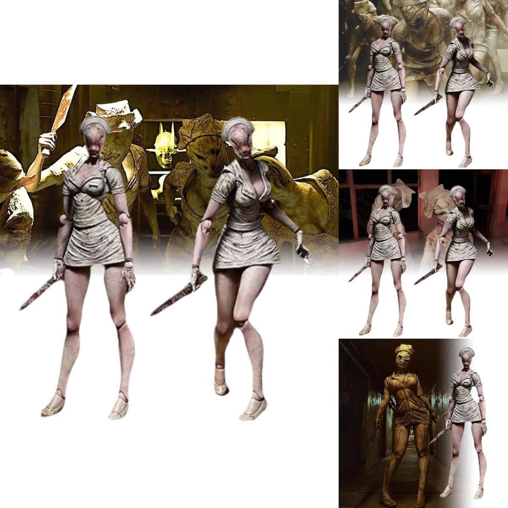Silent Hill 2 Figma Üçgen Kafa Aksiyon Figürü Kırmızı Piramit Yüzlü Hemşire Koleksiyon Modeli