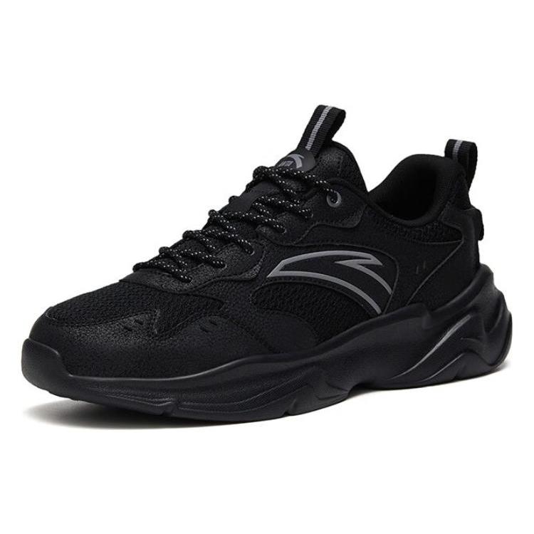 New Anta Cushioned Anti Slip And Wear Resistant Lightweight Low Top Sports Casual Shoes Black 912518852-3