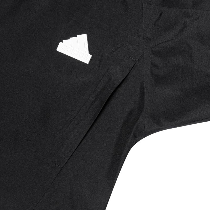 Adidas Casual Logo Design Hooded Long Sleeve Sports Jacket Women Tops Black HG4362