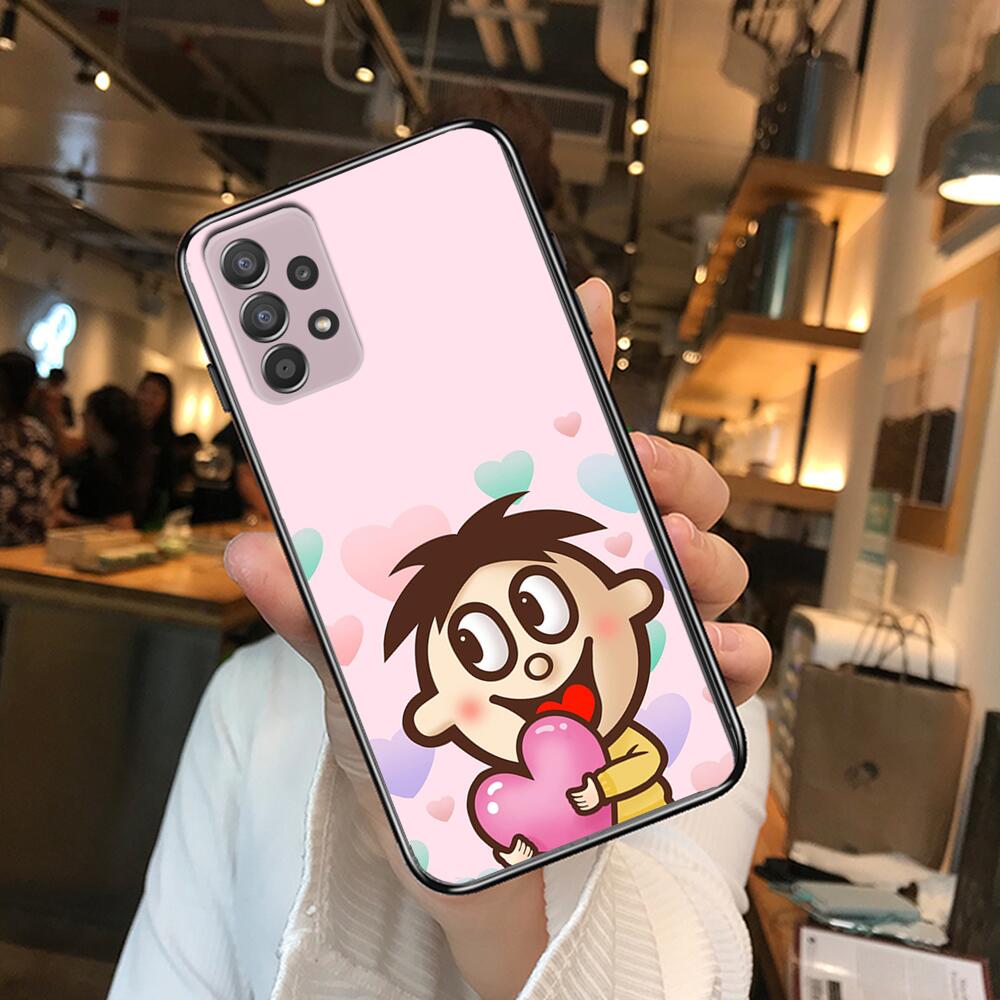 Kleiner Junge Handyhülle Hülle Für Samsung Galaxy A70 A50 A51 A71 A52 A40 A30 A31 A90 A20E 5G a20s Schwarze Hülle Kunst Zelle Abdeckung