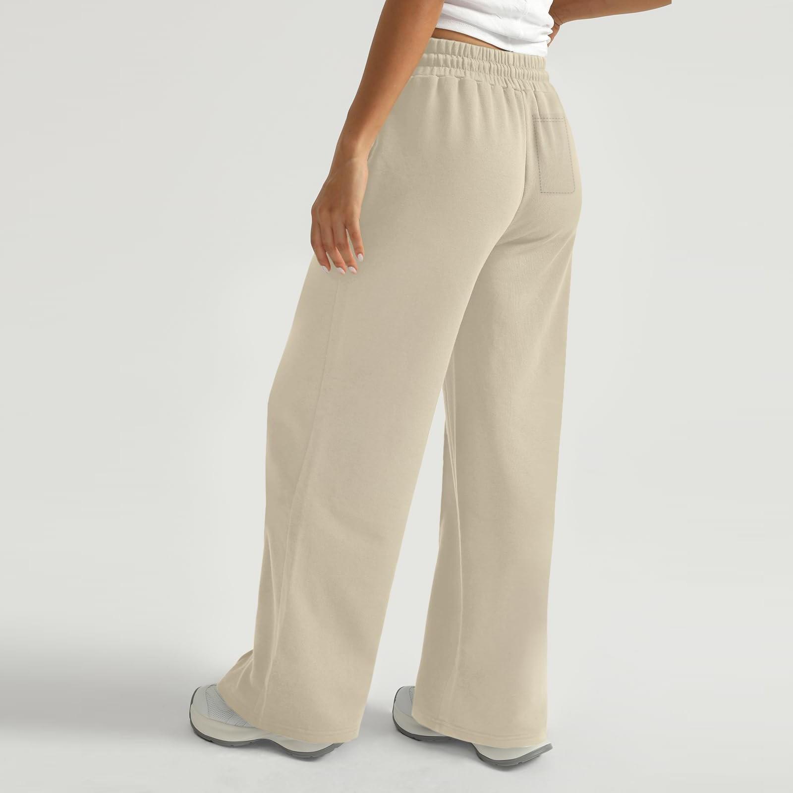 Женские широкие спортивные штаны с высокой талией — фото 3