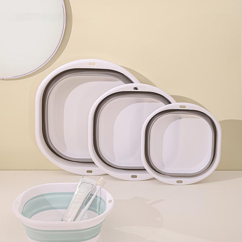 Large Foldable Portable Plastic Compression Washbasin, Suitable For Home, Travel Laundry, Washing Vegetables