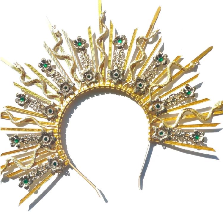 Exquisite Creative Women Headpiece Delicate Headwear Hairpin Halloween Headbands for Dark Fashion Lover