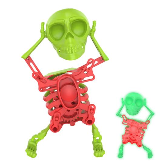 Dancing Swinging Skeleton Toy Kids 3D Halloween Articulated Skeleton Spring