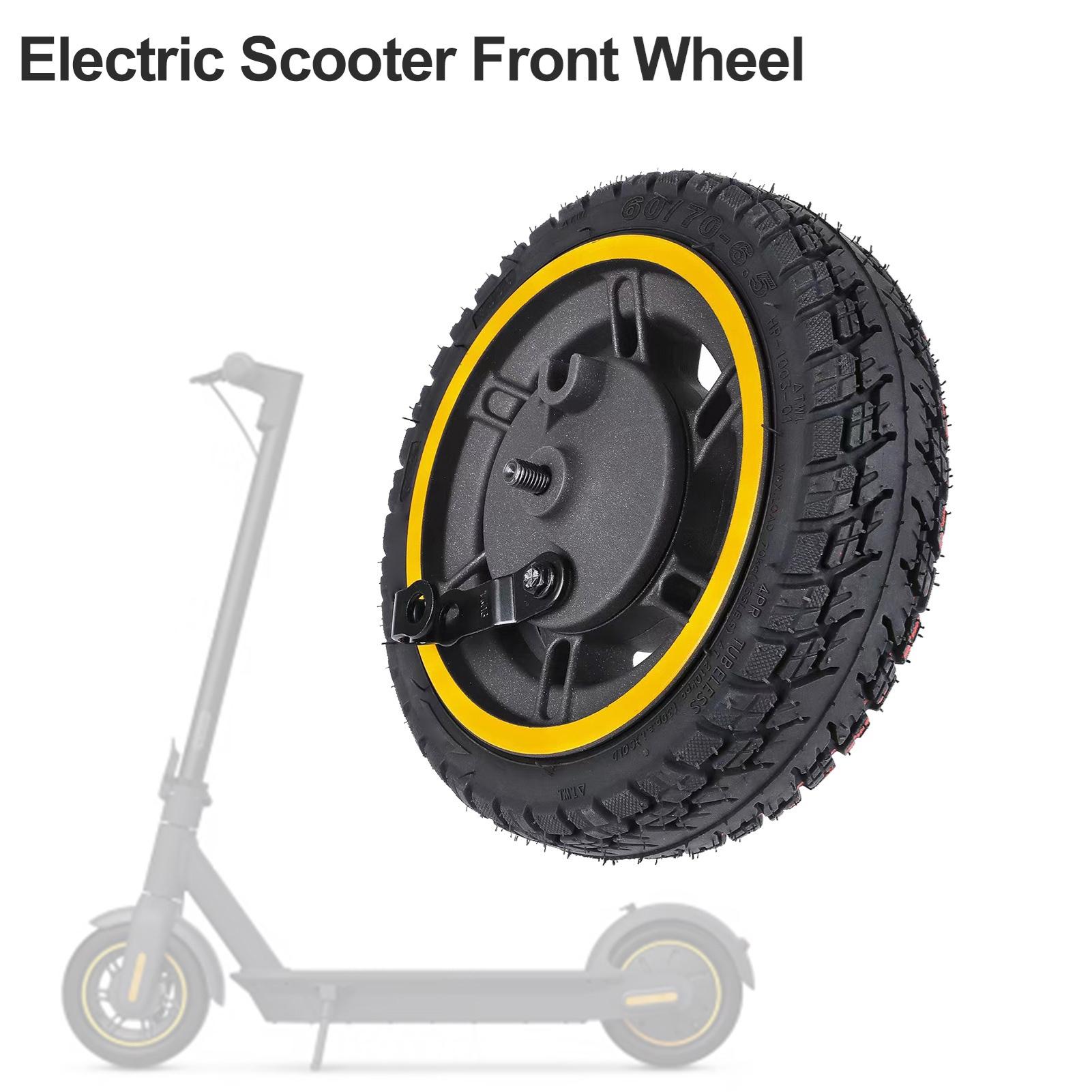 

10-дюймовое переднее колесо с шиной, стальная рама и резиновая шина для электрического самоката, с тормозом и противоскользящим покрытием