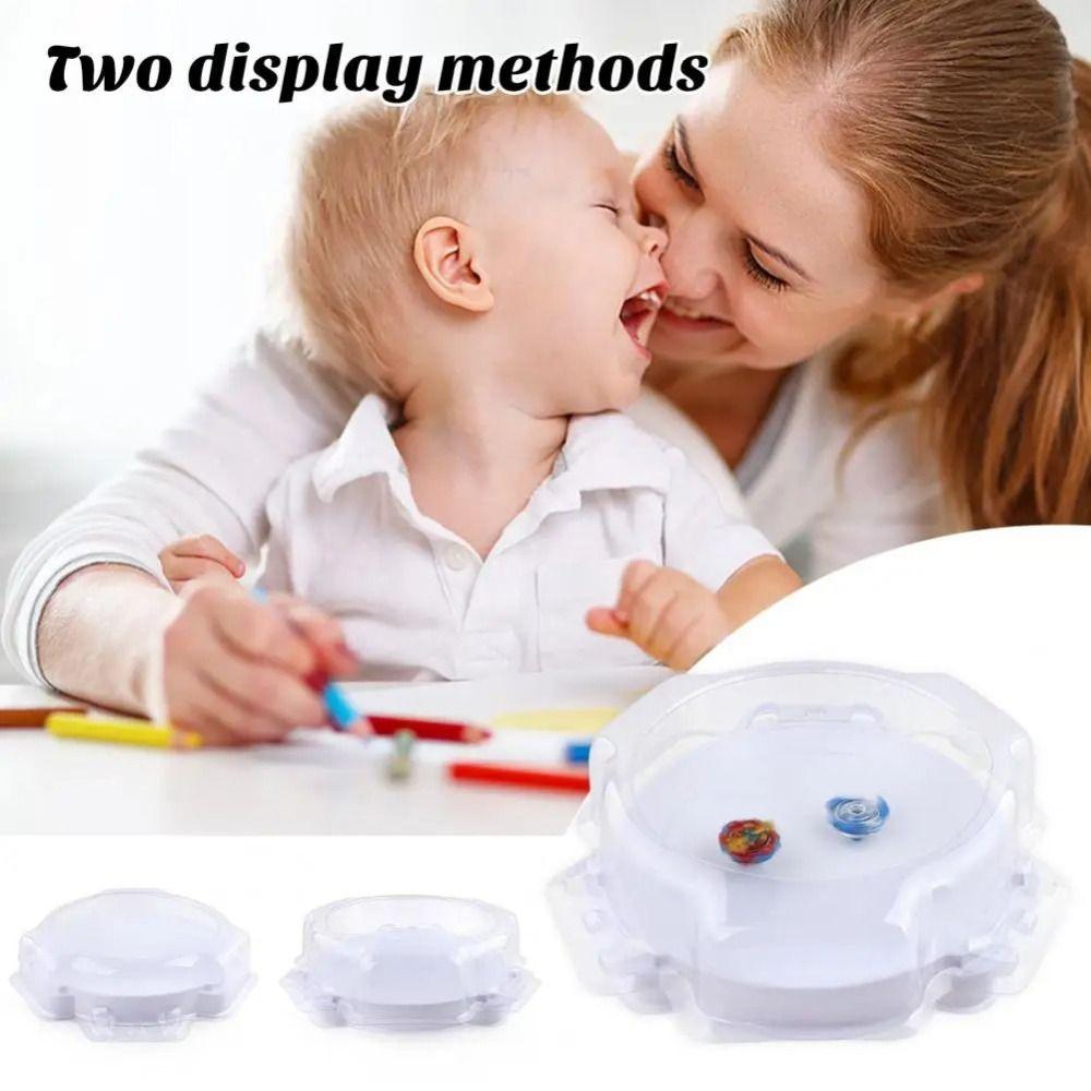 White Spinning Top Board Large Battle Arena Portable Gyro Spinning Top  Kid Gift
