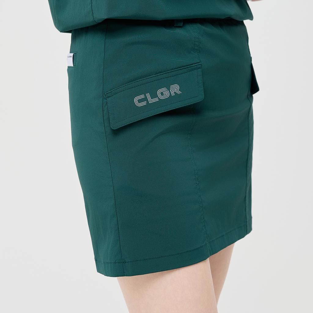 CHALLENGER Women'S Essential Cargo Pocket H-Line Golf Culottes Dark Green