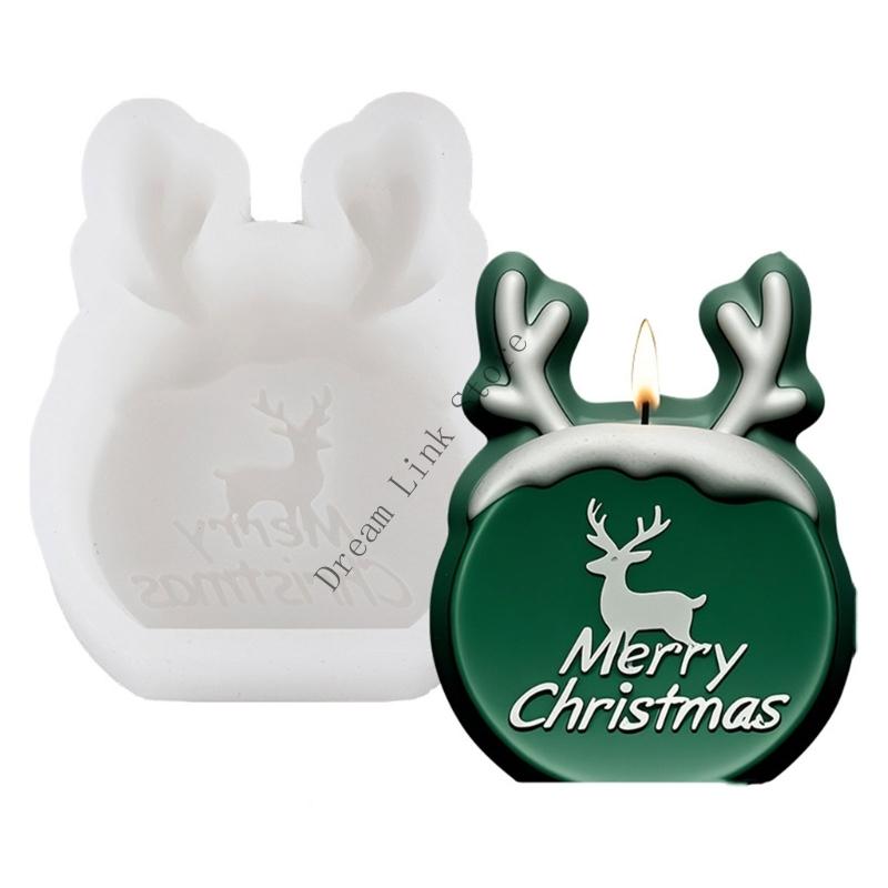 Q1FD Christmas Reindeer Silicone Mold Baking Tool For Epoxy Resin Soap