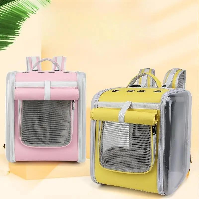 Transparent Dogs Cats Carriers Breathable Backpack Acrylic Space Capsule Puppy Kitten Bag Outdoor Travel Portable Pet Supplies