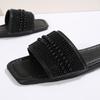 [Foreign Trade] Fashion Internet Celebrity Soft Flat Bottom Comfortable Open Toe Sandals New Sparkling Slippers Women