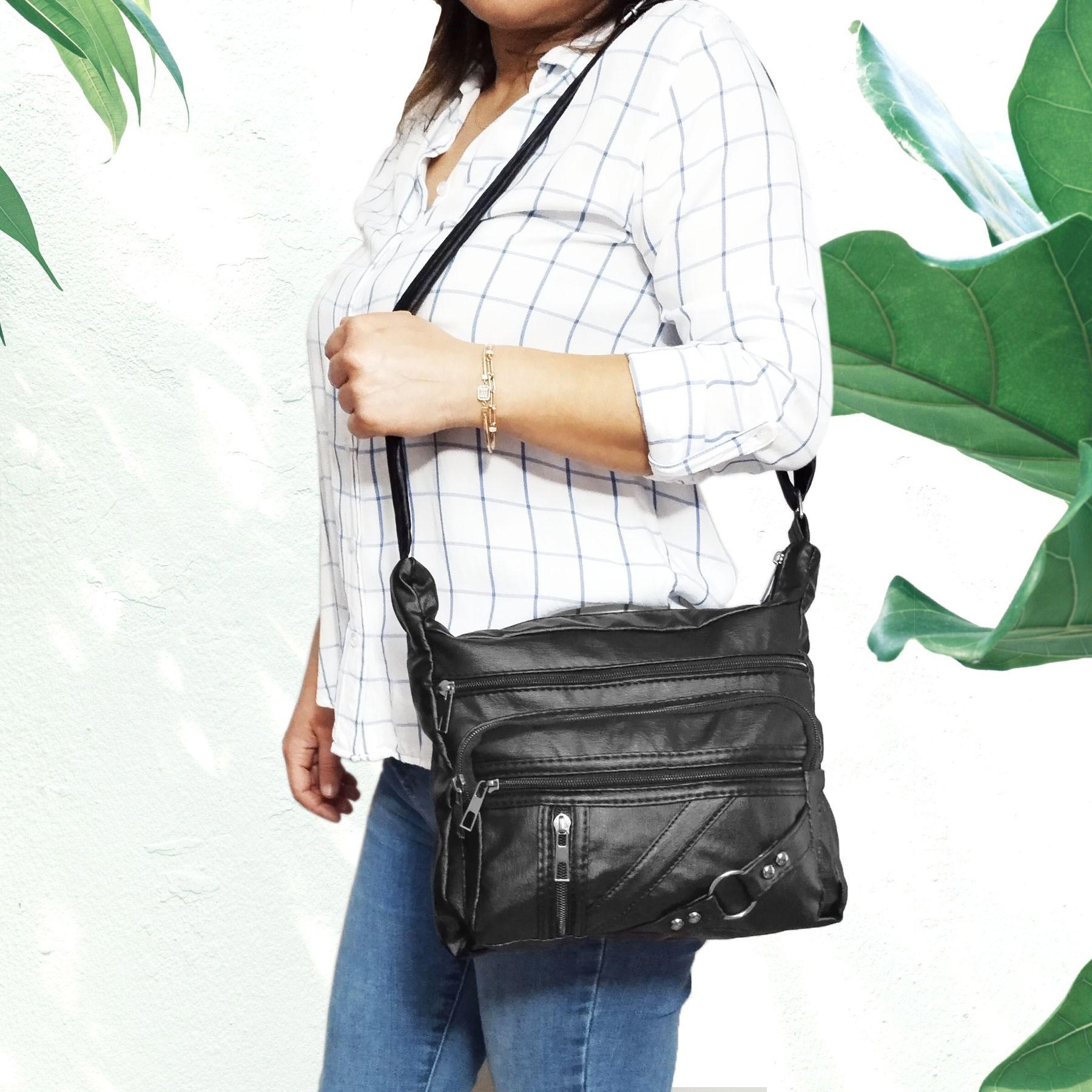 

Женская сумка через плечо Lederax с несколькими отделениями из искусственной кожи LD413