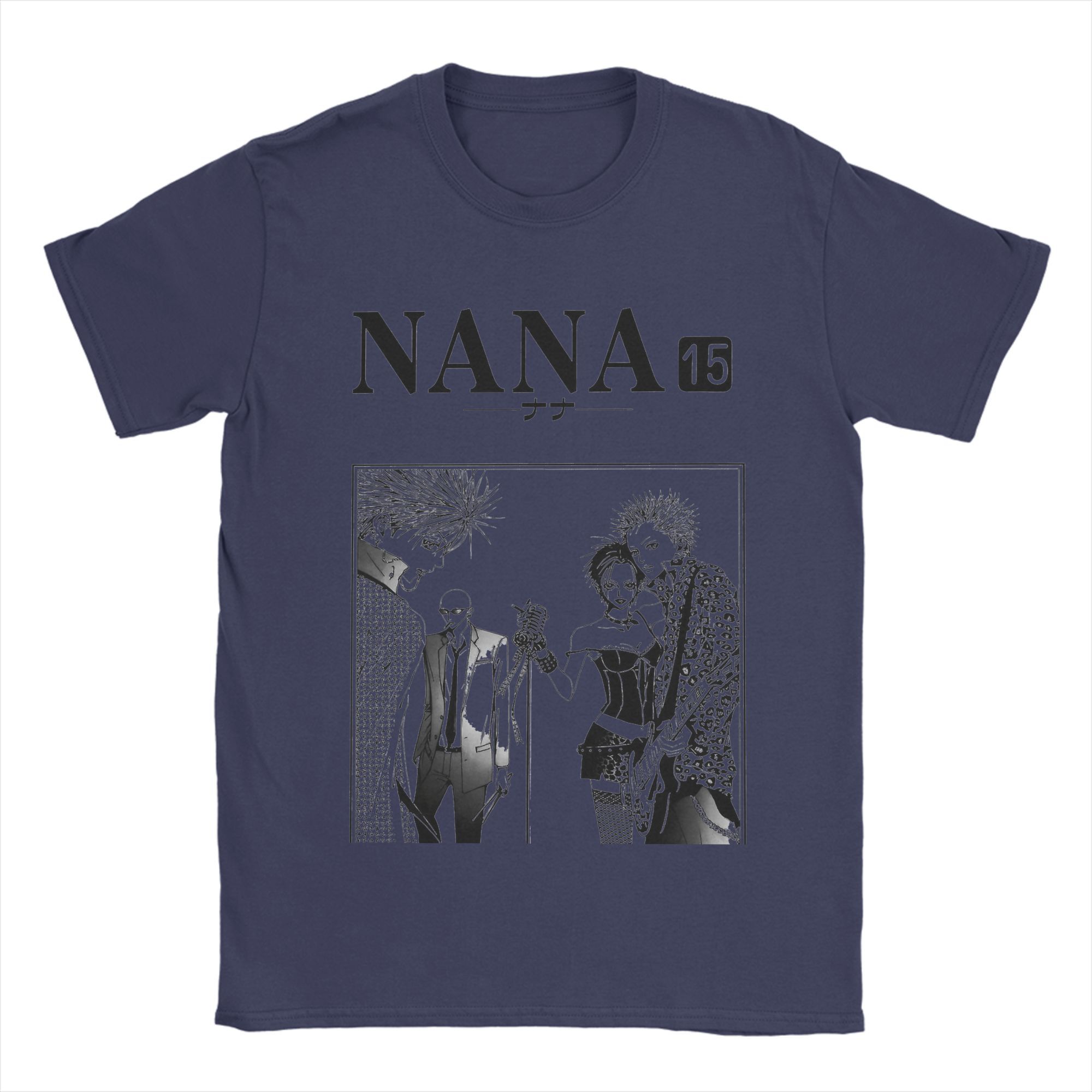 

Men s T-Shirts Retro Nana Manga Unique Cotton Tees Short Sleeve Poster T Shirts Crew Neck Clothing Gift 4XL