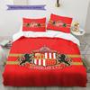 Sunderland AFC Pattern Bedding,Quilt Set Quilt Cover Pillowcase Home Birthday Gift (1 * Duvet Cover + 2 * Pillowcase, Without Core)