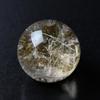 Garden Rutilated Quartz Gold Needle Good Work Power Amulet [Eigado] Sphere, 40mm, 89g, Quartz, Fortune, Luck, Stone,