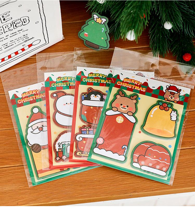 Ins Christmas Combination Post Notes Student Cute Message N Times Cartoon Message Sticky Note Post Christmas Gift Memo Pad