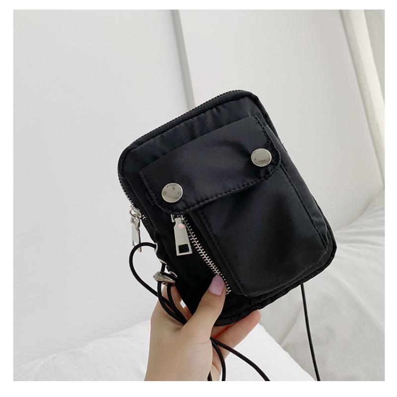 Logo Messenger Small Square Bag Mini Change Nylon Mobile Phone Bag Niche Design Fashion Fanny Pack Women