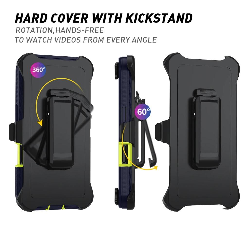 Military Defender Shockproof Armor Phone Case For IPhone Air 17 16 Pro Max 15 14 Plus 13 12 11 Smooth-Touch Ott PC+TPU Box Non-slip Protect Cover Clip