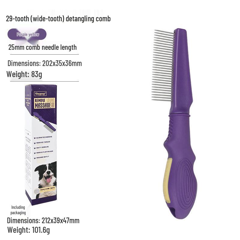 Sloppup Pet Deshedding Comb for Cats & Dogs - Undercoat Thinning & Grooming Tool