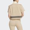 adidas originals Women's Adicolor 70s Polo Shirt 'Brown Desert' IK7850