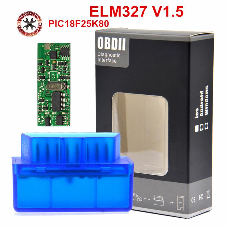 HOT!!!Really V1.5 Super MINI ELM327 Bluetooth Real PIC18F25K80 Version 1.5 OBD2/OBDII for Android Car Code Scanner Good Packing