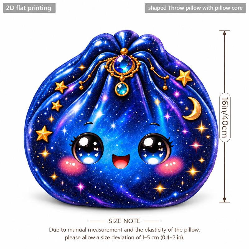 Kawaii Galaxy Dumpling Pillow Starry Bao Cushion Cute Space Throw Pillow Shaped Stuffed Floor Cushion For Home Decor Gift