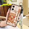Cute Wrist Strap Phone Case For Infinix Hot50i/Smart9/X6531/X6532 Back Cover Soft Case Anti-knock Silicone Phone Holder