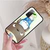 Black Case for OPPO Reno 8 6 5 4 Pro Plus Find X3 A17 A3 A31 A38 A40 A53 A54 A55 A74 A76 A78 A77 A80 A94 A95 A96 Lite W-63 Cut Totoro