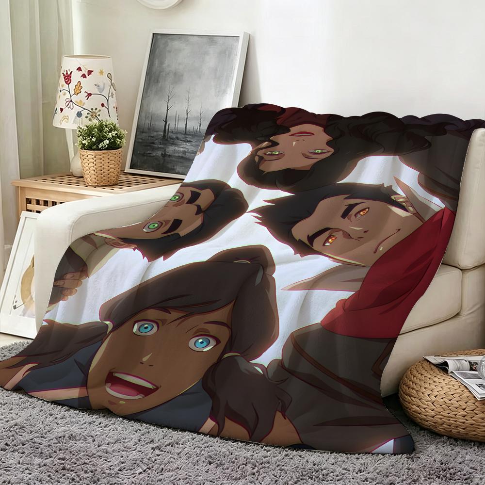 Comic T The L Legend O Of K Korra Throw Flannel Throw Blanket Suitable for Sofa Living Room Bedroom