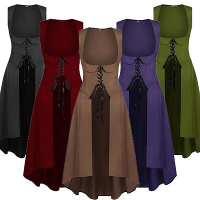 Mittelalterliche Renaissance Damen Langkleid Halloween Kostüm
