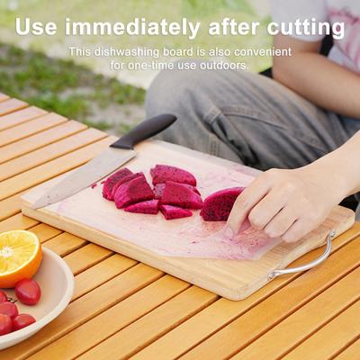 300CM/Roll Outdoor Disposable Cutting Board Mat with Two-Way Slider Cutter Camping BBQ Picnic Anti-Slip Meat Vegetables Cutting Pad