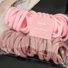 50pcs Women's Casual Hair Ties – Soft Pink/Peach, Non-Slip, for Daily Use, Gym & Sleep, Comfort