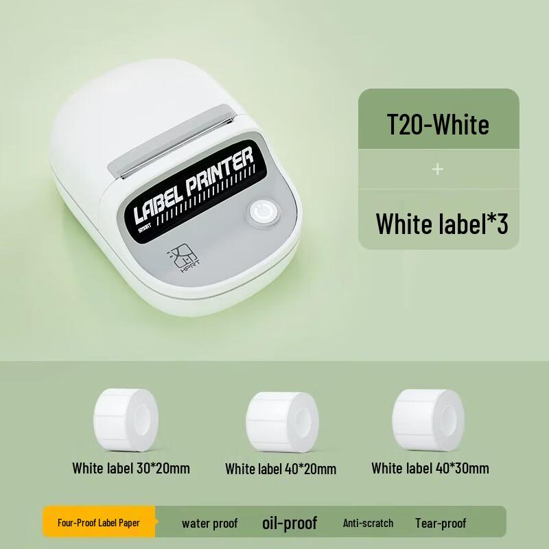 HPRT T20 Portable Thermal Label Printer with 3 Label Rolls