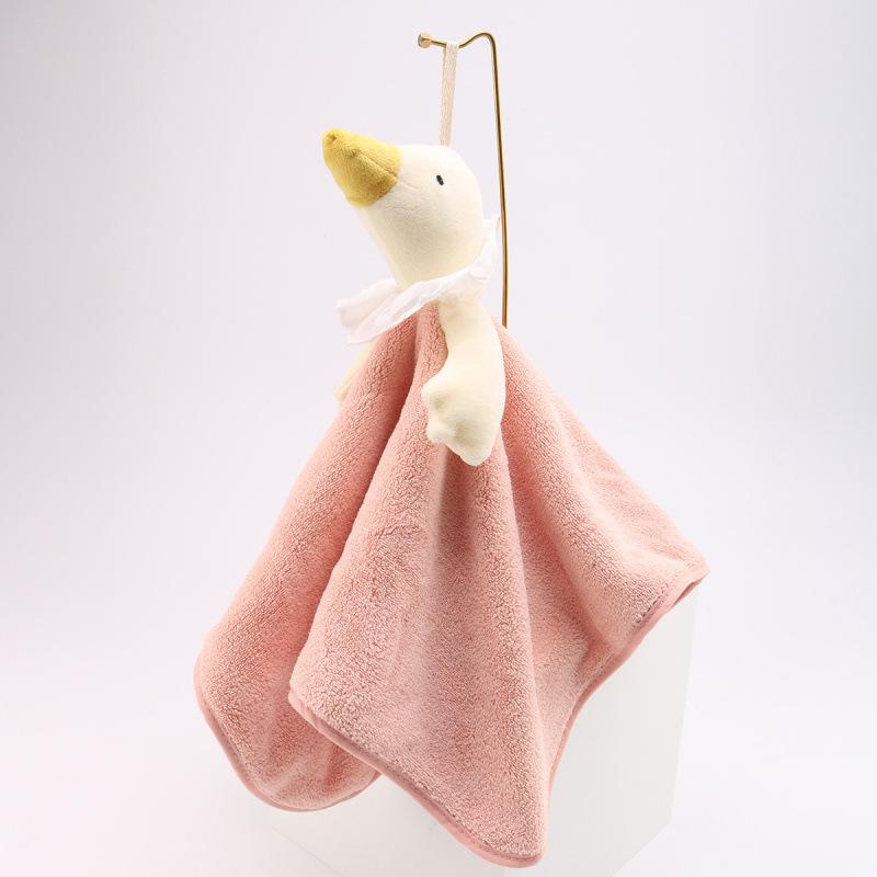 

Cute Cartoon Goose Coral Fleece Hand Towel - Soft, Absorbent, and Perfect for Bathroom or Kitchen Use 40*30cm