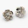 Metallic Five-Petal Flower Button with Pure Color for Shirts and Sweaters