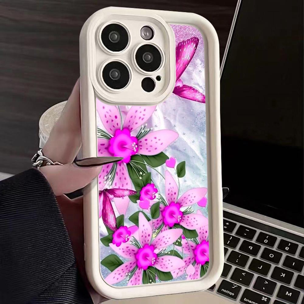 Angel Eye TPU Soft Phone Case for Samsung A05 A04 A10 A30 A13 A23 A53 A14 A24 A34 A54 A15 A25 A35 A55 S20 S23 FE S24 Ultra Ae66 Butterfly flower Cute