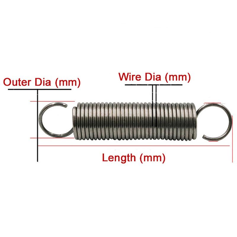 1 Stück Zugfeder 4 mm Drahtdurchmesser Zug Dehnung Ausdehnende Dehnfedern Außendurchmesser 22 mm ~ 35 mm Länge 80 mm ~ 300 mm