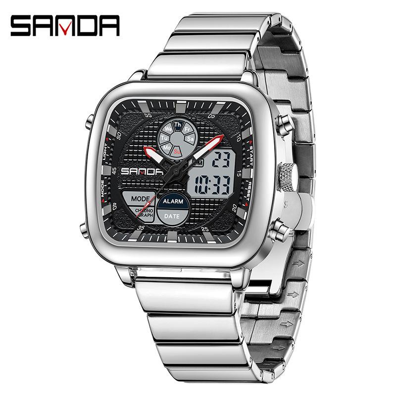Sanda Men'S Watch Fashion Waterproof Luminous Outdoor Sports Electronic Watch Personalized Watch