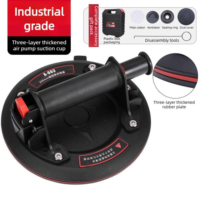 8 Inches Industrial Air Pump Vacuum Powerful Electric Suction Cup Automatic Air Refill Glass Tile Handling Tool Tiling Machine