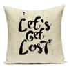 Simple Black White Cushion Animal Letters Coffee Home Polyester Pillowcase Car Sofa Home Decorative Throw Pillow Covers