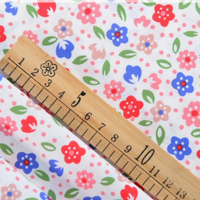 Classics Pastoral Floral Poplin Cotton Fabric DIY Children's Wear Cloth Make Bedding Quilt Decoration Home Sewing Cloth