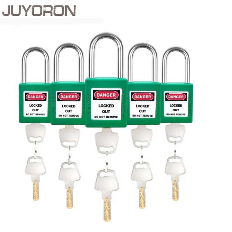 5PCS Lockout/Tagout Steel Industrical Seguridad Safety Padlock Red Yellow Green Black Blue Mini Lockout Padlock with 2 Keys 6