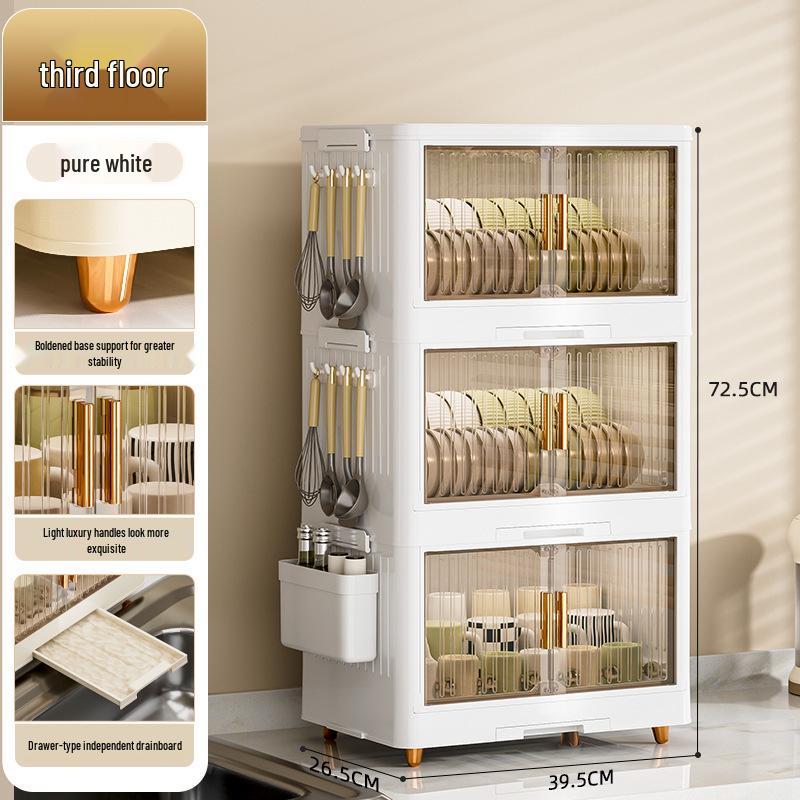 Kitchen Dish Rack with Lid: Bowl, Chopstick, and Cutlery Organizer