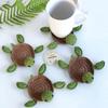 Funny Knitted Tea Coaster Insulation Anti-scald Tortoise Coaster Cute Cartoon Tabletop Cup Holder Home