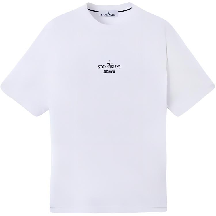 

Stone Island Logo Crew Neck Short Sleeve T-Shirt Men Tops White K1S1521000-37S0091-V0001 M