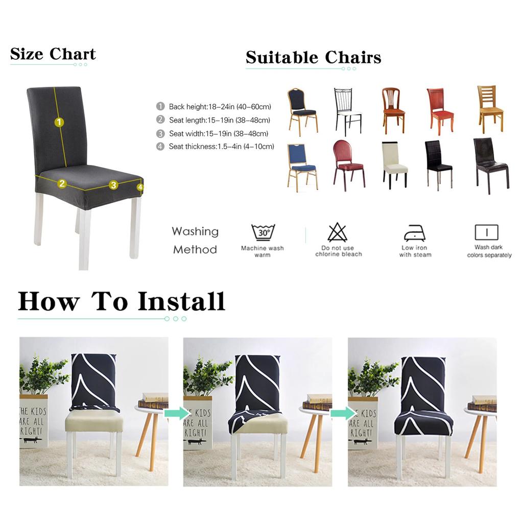 Chair Cover Water Resistant Spandex Jacquard For Dining Room Restaurant Banquet Party Hotel Wedding Water Repellent 1pc