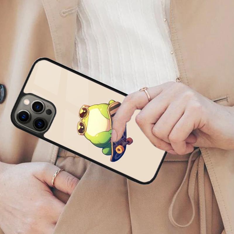 

Frog Skateboard Cute Kawaii Magnetic Phone Case For APPLE iPhone 17 Air 16 14 13 12 Pro Max 15 Plus Wireless MagSafe Cover iPhone 14
