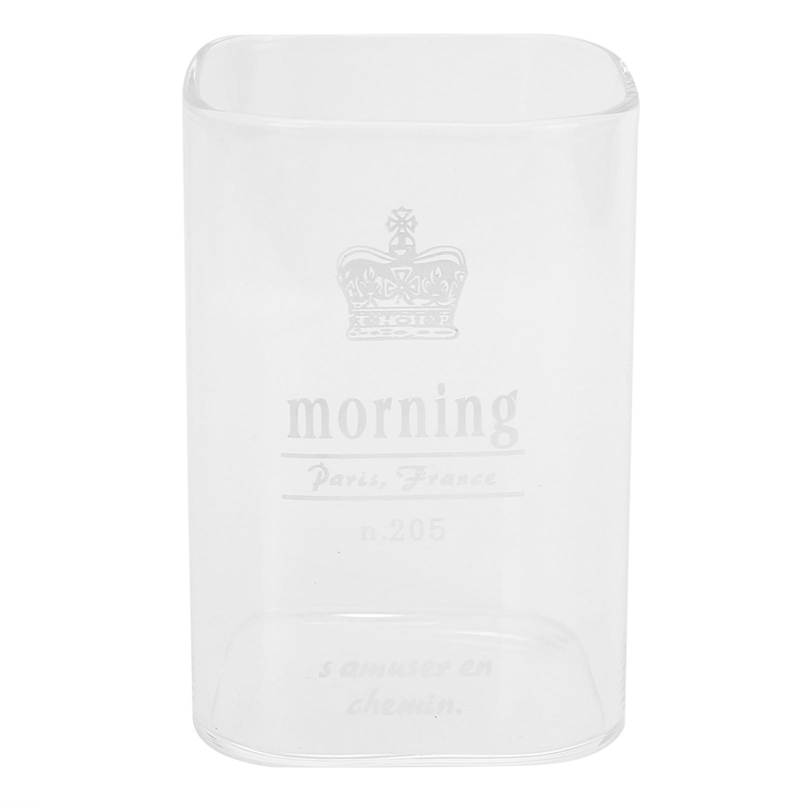 Outsideworld Square Glass Water Cup 240Ml Heatresistant Beverage Drinking Mug Kitchen Drinkwares