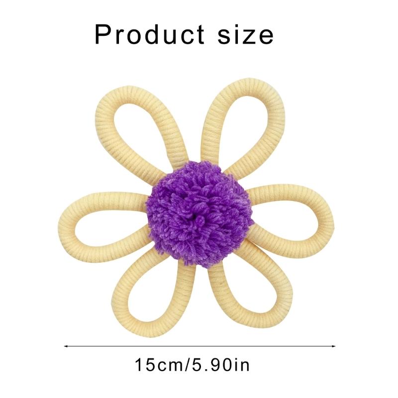 Handmade Woven Flower Wall Decoration, Multiple ColorCotton Rope Floral Decoration Nursery Artwork